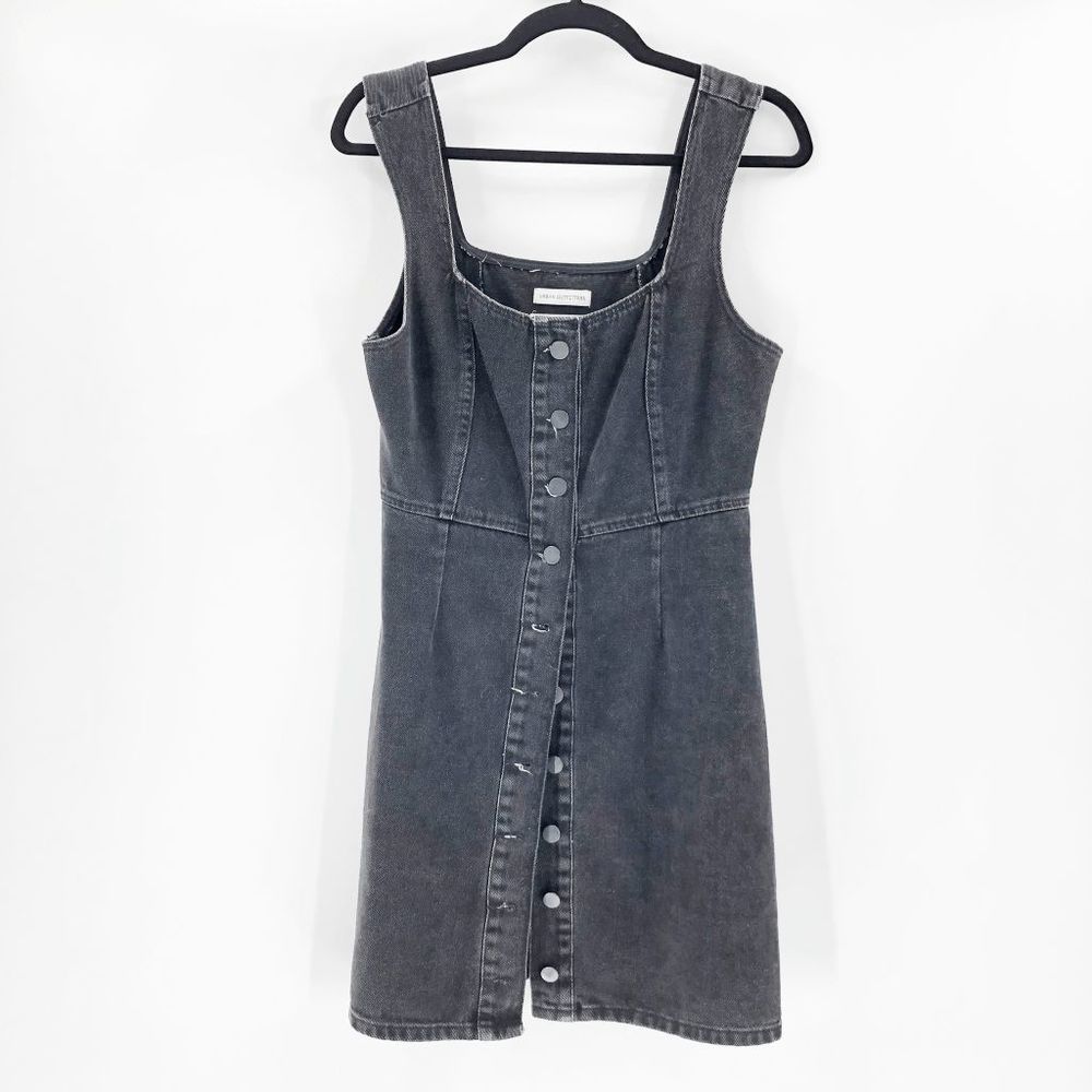 Urban Outfitters Women's Black Denim Button Down Dress Size 8 - Picture 1 of 7
